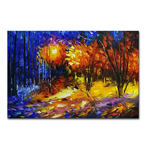 

Mintura Large Size Hand Painted Abstract Knife Landscape Oil Painting on Canvas Modern Wall Art Picture For Home Decoration No Framed