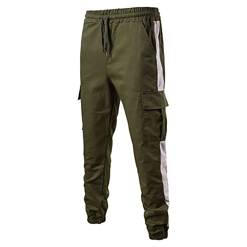 

men's joggers pants cargo pants long drawstring slim pants warm sweatpants with pockets