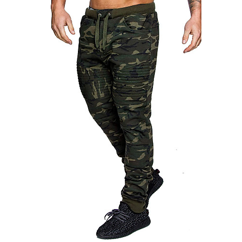 

men's casual joggers fitness sweatpants military camouflage slim fit harem trouser pants