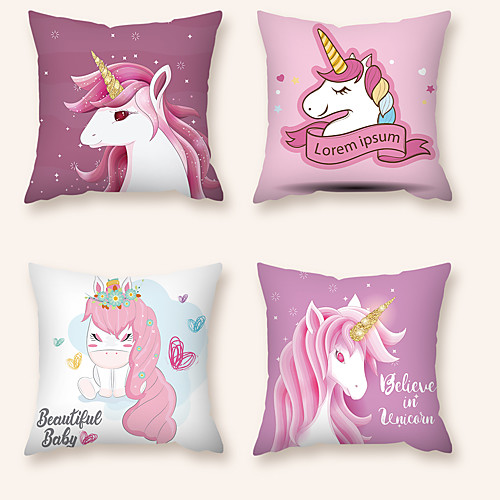 

Cushion Cover 4PC Short Plush Soft Decorative Square Throw Pillow Cover Cushion Case Pillowcase for Sofa Bedroom 45 x 45 cm (18 x 18 Inch) Superior Quality Machine Washable