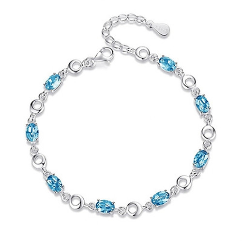 

Women's Men's Bracelet Classic Mini Fashion Platinum Plated Bracelet Jewelry Dark Red / Blue / Dark Blue For Daily
