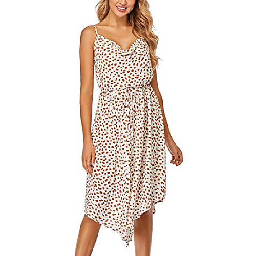 

boho summer dresses for women asymmetrical maxi dress casual beach sun dress plus size m,w white