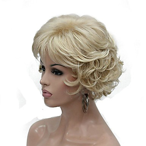 

Synthetic Wig Hathaway Middle Part Wig Blonde Short Curly Golden Blonde Synthetic Hair 12 inch Women Synthetic Sexy Lady Hairstyle