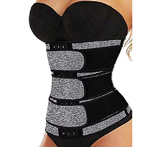 

women's sweat waist trainer corset trimmer belt waist cincher body shaper slimming sports girdle shapewear