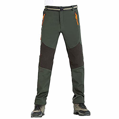 

mens waterproof hiking pants durable breathable outdoor lightweight quick dry climbing camping pants with belt green