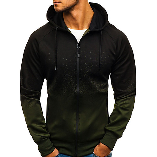 

mens full-zip hooded sweatshirt- long sleeve athletic printing fashion casual t-shirts grey
