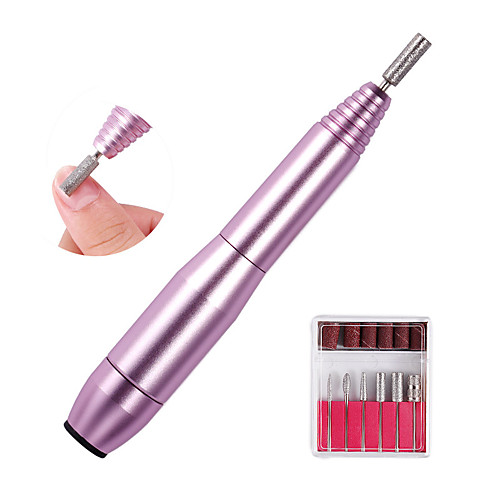 

portable electric nail drill machine, nails file kit for professional manicure acrylic gel nail set, nail salon supplies, 20000rpm drills tools with drill bit, brush and sanding bands | charcoal gray