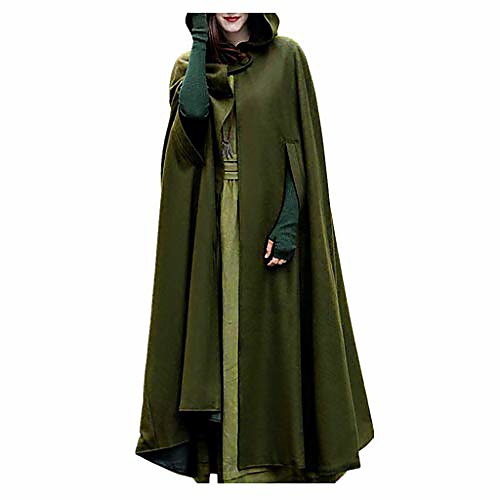 

women trench coat open front cardigan jacket coat cape cloak poncho plus army green