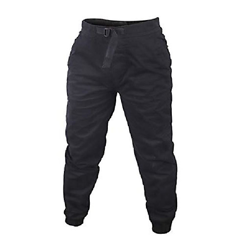 

men's cargo jogger pants camouflage multi-pocket military tactical trousers heavy cotton black 30