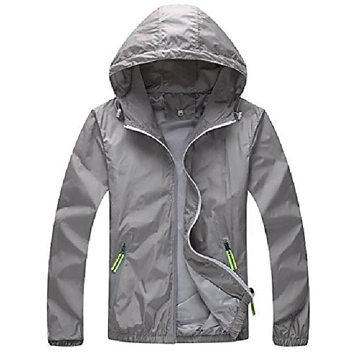 

women's casual plus size hooded zip-front windbreaker jackets gray 4x-large