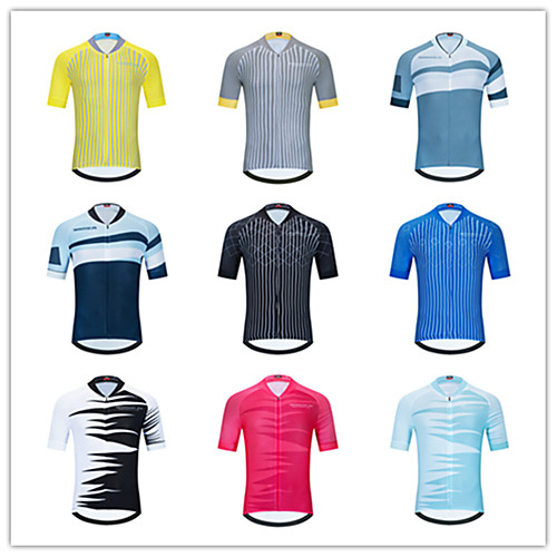 

Women's Men's Short Sleeve Cycling Jersey RedBrown GrayGreen Sky BlueWhite Bike Jersey Top Mountain Bike MTB Road Bike Cycling Breathable Quick Dry Sports Clothing Apparel / Advanced / Athletic
