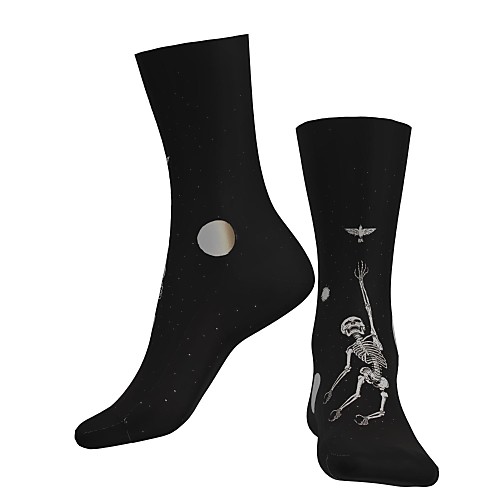 

Crew Socks Compression Socks Calf Socks Athletic Sports Socks Cycling Socks Women's Men's Bike / Cycling Lightweight Breathable Anatomic Design 1 Pair Graphic Skull Cotton Black S M L / Stretchy