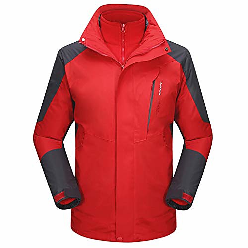 

kstare men's mountain ski jacket windproof rain 3 in 1 winter warm snow hooded coats for outdoor sport hiking, xl-6xl