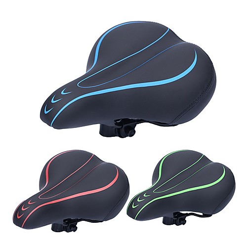 

bike seat, most comfortable bicycle seat memory foam waterproof bicycle saddle - dual shock absorbing - best stock bicycle seat replacement for mountain bikes, road bikes