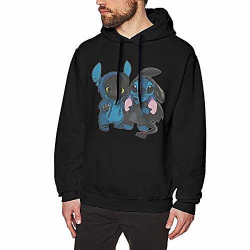 

stitch and toothless men's motion keep warm crewnecks l black