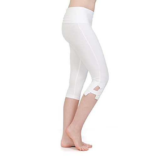 

side slinger white yoga leggings (small)