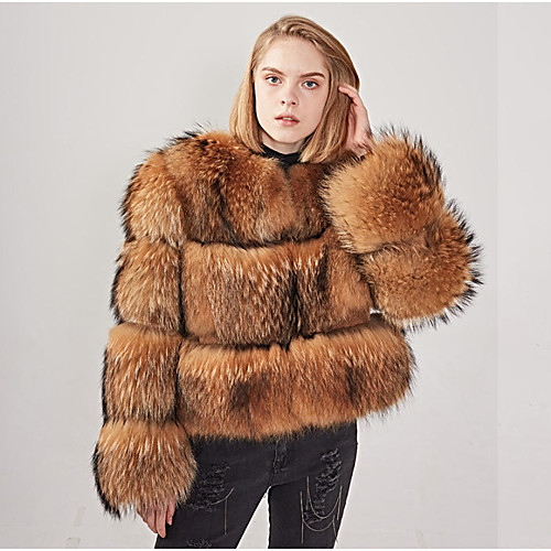 

Women's Solid Colored Fall & Winter Faux Fur Coat Short Going out Faux Fur Coat Tops Yellow