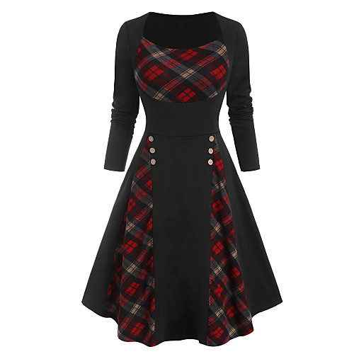 

Women's Sheath Dress Short Mini Dress - Long Sleeve Color Block Patchwork Fall Elegant Sexy 2020 Purple Red Green S M L XL XXL