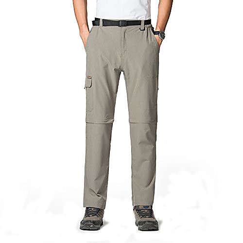 

men's lightweight water resistant quick dry hiking cargo pants grey