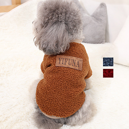 

Dog Coat Flower Cute Sweet Casual / Daily Winter Dog Clothes Puppy Clothes Dog Outfits Warm Blue Red Coffee Costume for Girl and Boy Dog Fabric XS S M L XL