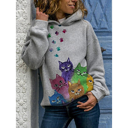 

Women's Pullover Hoodie Sweatshirt Graphic Christmas Daily Casual Christmas Hoodies Sweatshirts Loose Black Blue Purple