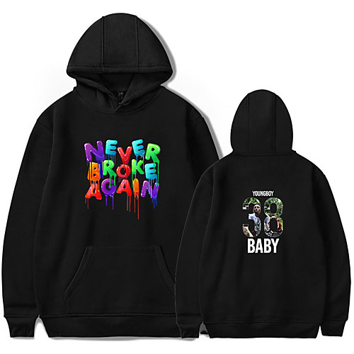 

Inspired by Never Broke Again Young Boy Cosplay Costume Hoodie Polyester / Cotton Blend Graphic Printing Hoodie For Women's / Men's