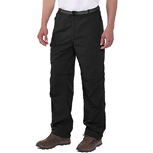 

men's stretch convertible pants zip-off quick dry hiking pants black size xxl
