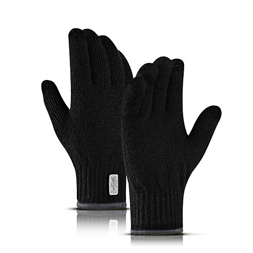 

Winter Gloves Running Gloves Full Finger Gloves Touch Screen Thermal Warm Casual Outdoor Women's Men's Knit Skiing Hiking Running Driving Cycling Winter