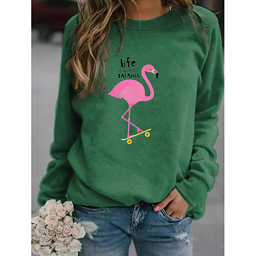 

Women's Pullover Sweatshirt Graphic Animal Daily Basic Casual Hoodies Sweatshirts Blue Red Green