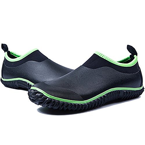 

men's women's rubber water shoes neoprene boots rubber snow rain boots waterproof garden shoes slip on outdoor walking shoes lightweight beach shoes aqua shoes sneaker green 8.5 uk
