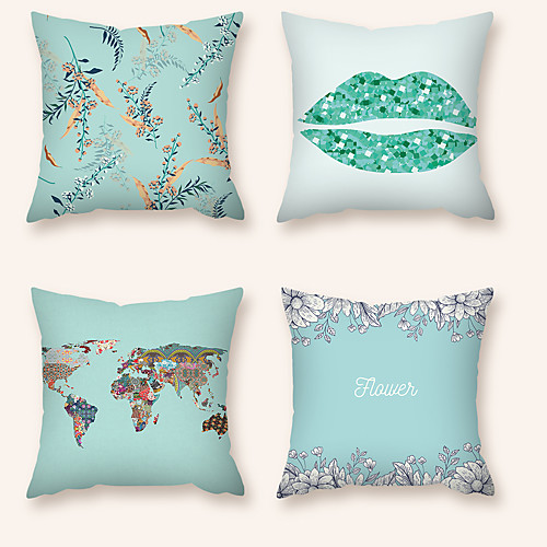 

Cushion Cover 4PC Short Plush Soft Decorative Square Throw Pillow Cover Cushion Case Pillowcase for Sofa Bedroom 45 x 45 cm (18 x 18 Inch) Superior Quality Machine Washable