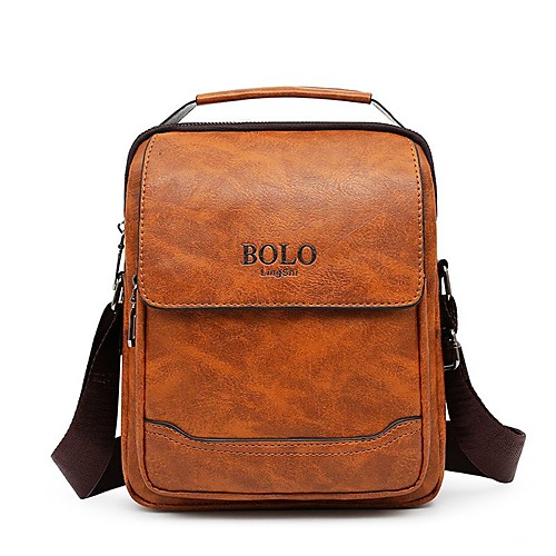 

Men's Bags Shoulder Messenger Bag Top Handle Bag Daily Outdoor 2021 Black Khaki Brown