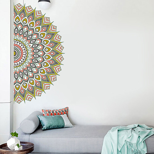 

Creative Personality Colorful Mandala Culture Yoga Home Background Decoration Can Be Removed Stickers 57114CM