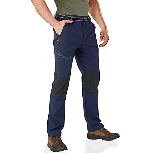 

mens fishing pants lightweight stretch pants outdoor pants with multi zipper pockets navy