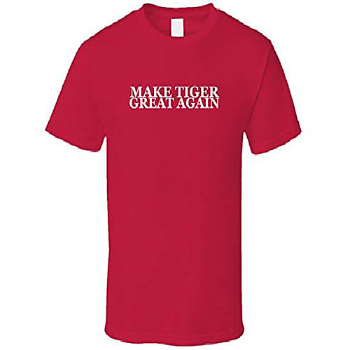 

make tiger great again pga fan trending dark color t shirt 2xl red