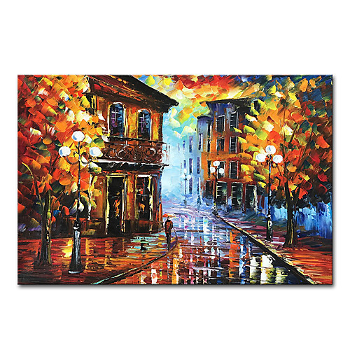 

Mintura Large Size Hand Painted Abstract Knife Landscape Oil Painting on Canvas Modern Wall Art Picture For Home Decoration No Framed