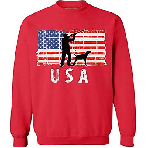 

hunting usa crewneck united states pro america sweatshirt for men women red 3xl