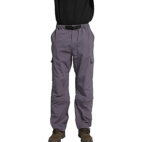 

men outdoor hiking&camping sports convertible pants male convertible fishing climbing pants (gray, 2xl: us size 39)