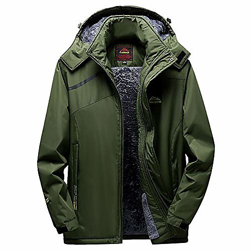 

men's hooded cashmere thick coat jacket full-zip hoodie winter warm thickening assault outwear casual zipper sport (2xl, black)