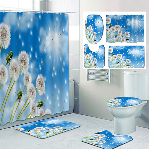 

Dandelion Pattern PrintingBathroom Shower Curtain Leisure Toilet Four-Piece Design