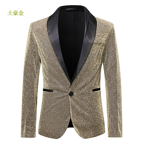 

Men's Jacket Coats / Jackets Party Champagne Gold / Local gold / Blue S / M / L / Spring / Fall