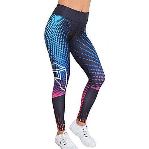 

mikey store clearance 3d print running pants workout leggings fitness sports cropped pants (large, multicolor)