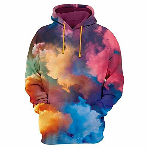 

hoodies for men with designs tie dye full 3d graphic print tunic tops for boys guys casual wear pink