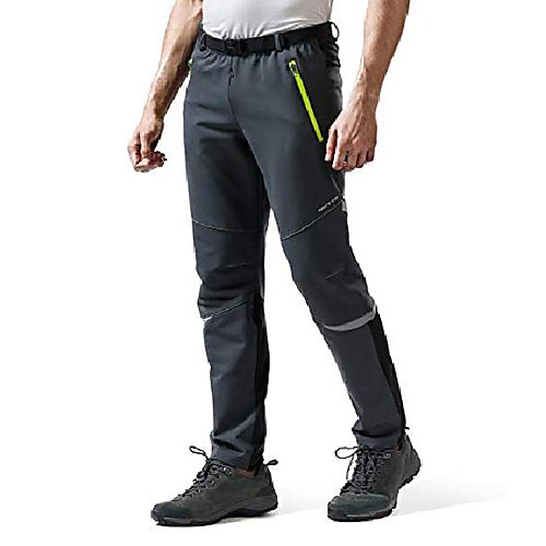 

men's winter fleece lined hiking outdoor pants (34w x 32l, 1419 gray)
