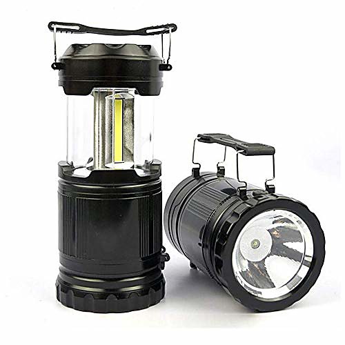 

led camping lamp, led camping lantern portable, foldable emergency light for fishing, waterproof and windproof, for hiking, camping, emergency, hurricane, power failure,black