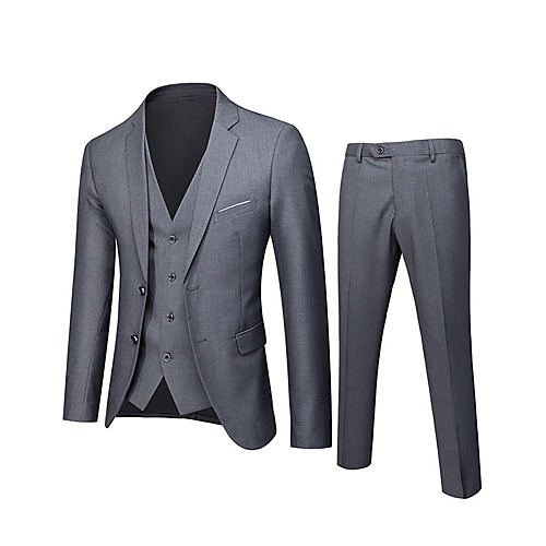 

Tuxedos Standard Fit Notch Single Breasted Two-buttons Polyester Solid Colored