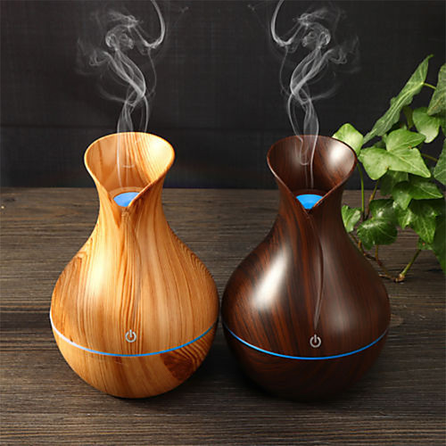 

Essential Oil Diffuser Aroma Air Humidifiera USB Wood Grain Mist Maker 7 Colors Changing LED Night Light for Home Office