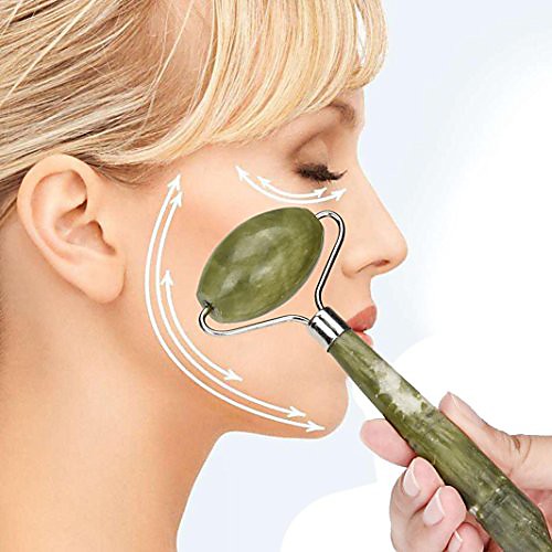 

facial massage jade roller face slimmer thin massager slimming tool for body head neck nature beauty device (a)