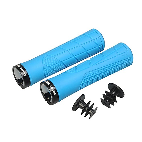 

ergo-lock 1.0 grips – dual lock-on mtb bike handlebar grips - lime green