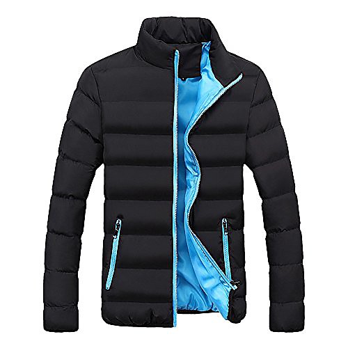 

kstare men's winter warm slim fit thick bubble down coats jacket lightweight puffer coat outerwear tops blue